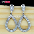 New style White gold plating Cubic Zirconia Diamond Luxury Earrings